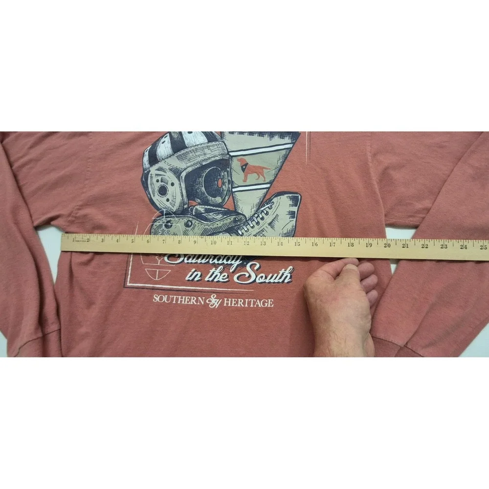 Southern Heritage men's‎ pink long sleeve football weekend traditions t-shirt XL